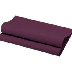 Serviette prune non tissé 40x40 cm Bio soft (60 pièces) - DUNI Best