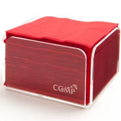 PRO.MUNDI Serviette rouge ouate de cellulose 20x20 cm Lisah (50 pièces) Sale