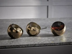 APS Set de 3 coupelles boule inox cuivre Ø 8 cm 7 cm 0,1 L Sphere New