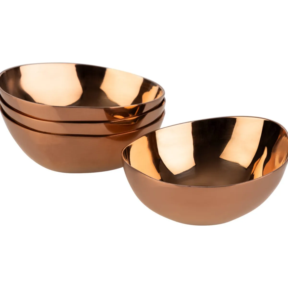 Set de 4 coupelles inox 18/10 cuivre 6,5x6x2,5 cm Pebbles - APS Sale