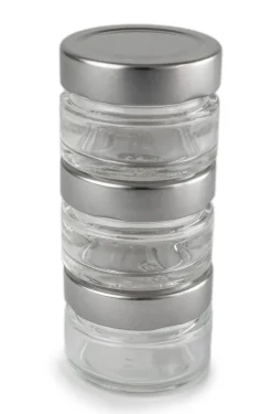 Set de 3 fioles vides rond transparent Ø 6 cm 4 cm Maestro - PEUGEOT SAVEURS Hot