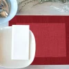 Set de table bordeaux non tissé 30x40 cm Linnea (100 pièces) - DUNI Hot