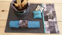Set de table rectangulaire taupe PVC Sonoclean - SONOLYS Hot