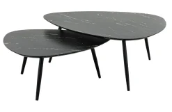 Set de 2 tables d'intérieur noir Maryne - FLEXMOB