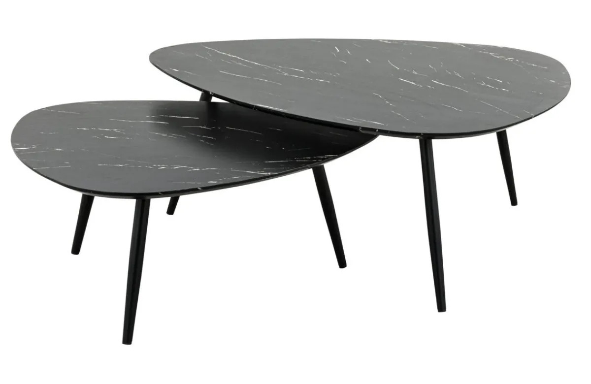 Set de 2 tables d'intérieur noir Maryne - FLEXMOB