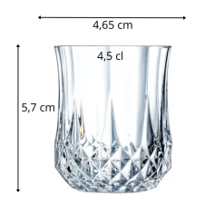 Shooter verre cristallin 4,5 cl Longchamp - CRISTAL D'ARQUES