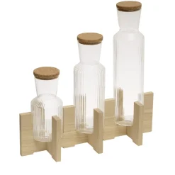 APS Socle pour 3 carafes chêne 41x16x12 cm Valo Outlet