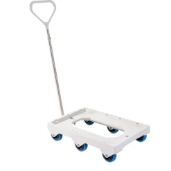 Socle 6 roues silence axe inox plastique 61x41,4x13,5 cm 250 kg plate_length 41,4 cm ABS - GILAC Sale