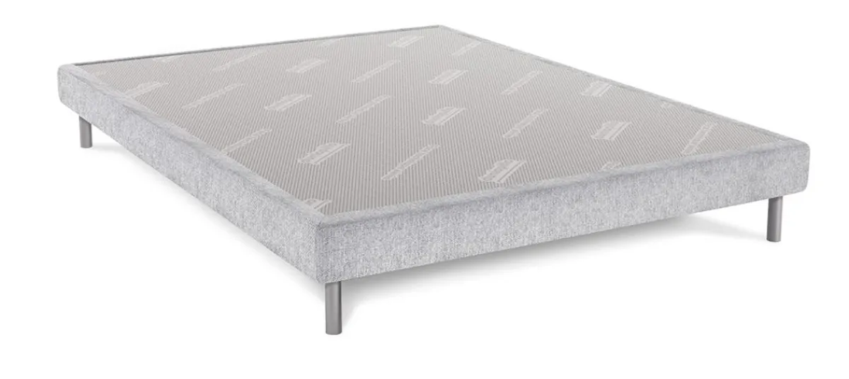 Sommier à latte fixe 1 cadre ferme 200x160x15 cm gris perle Tradisom - DUNLOPILLO Best