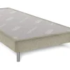 DUNLOPILLO Sommier à latte fixe 1 cadre ferme 180x90x15 cm grège Tradisom Discount
