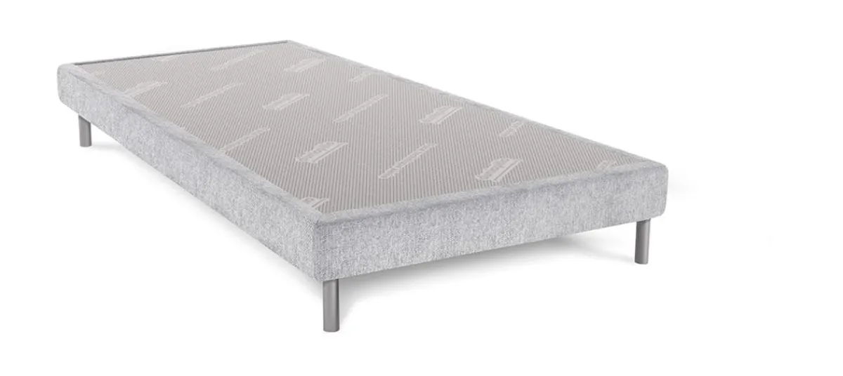DUNLOPILLO Sommier à latte fixe 1 cadre 200x90x15 cm gris perle Tradisom Best