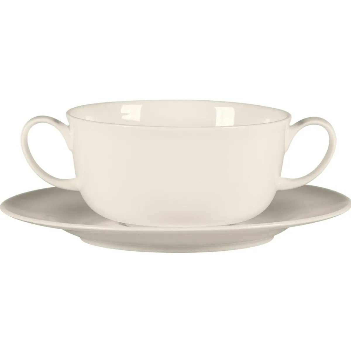 Soucoupe pour tasse à déjeuner rond blanc porcelaine bone china Ø 17 cm Bravura - RAK Sale