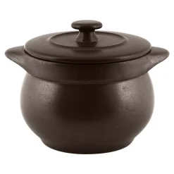 RAK Soupière avec couvercle brun porcelaine vitrifiée Ø 10,8 cm Genesis Best