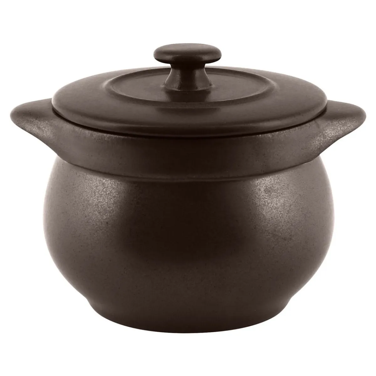 RAK Soupière avec couvercle brun porcelaine vitrifiée Ø 10,8 cm Genesis Best