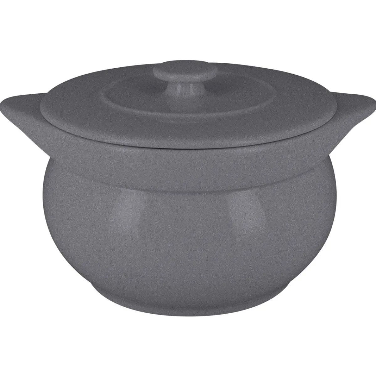 Soupière avec couvercle rond gris porcelaine vitrifiée Ø 15,7 cm Chefs Fusion - RAK Best