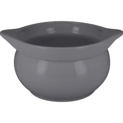 Soupière avec couvercle rond gris porcelaine vitrifiée Ø 15,7 cm Chefs Fusion - RAK Best