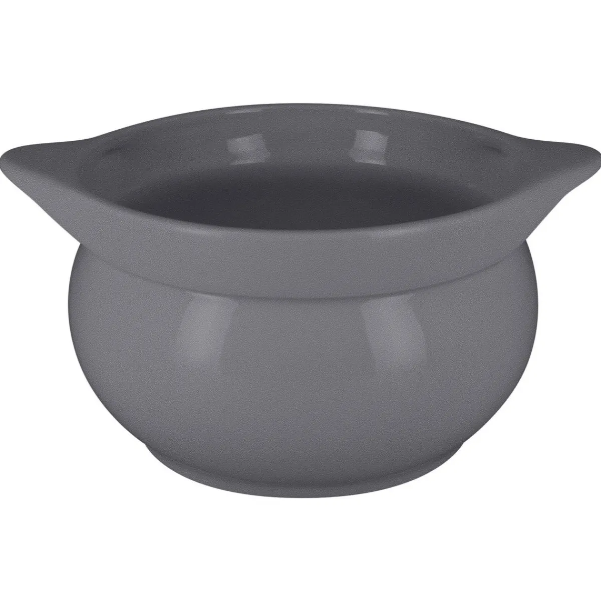 Soupière avec couvercle rond gris porcelaine vitrifiée Ø 15,7 cm Chefs Fusion - RAK Best