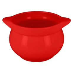 RAK Soupière avec couvercle rond rouge porcelaine vitrifiée Ø 10,8 cm Chefs Fusion Discount