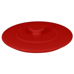 Soupière avec couvercle rond rouge porcelaine vitrifiée Ø 15,7 cm Chefs Fusion - RAK