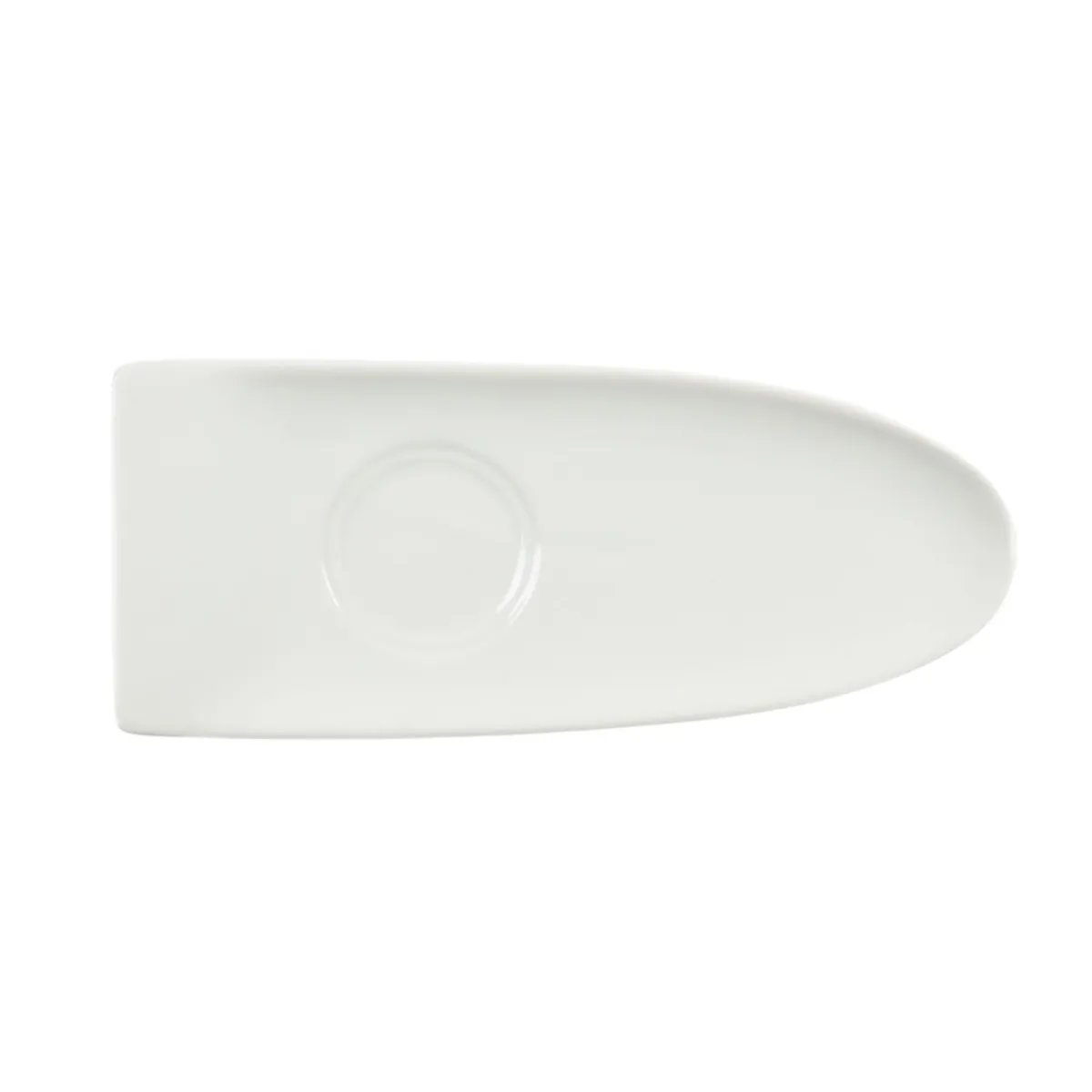 PRO.MUNDI Sous-tasse à café gourmand ovale blanc porcelaine 23 cm Prismo Sale