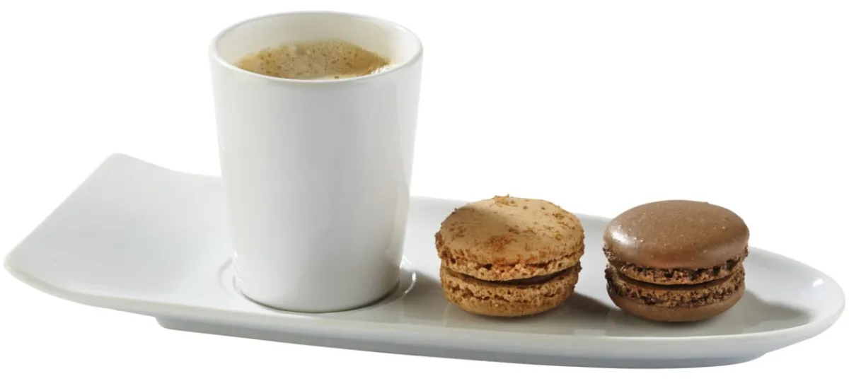 PRO.MUNDI Sous-tasse à café gourmand ovale blanc porcelaine 23 cm Prismo Sale