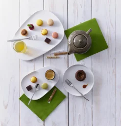 PRO.MUNDI Sous-tasse à café gourmand ovale ivoire porcelaine 33 cm Hot