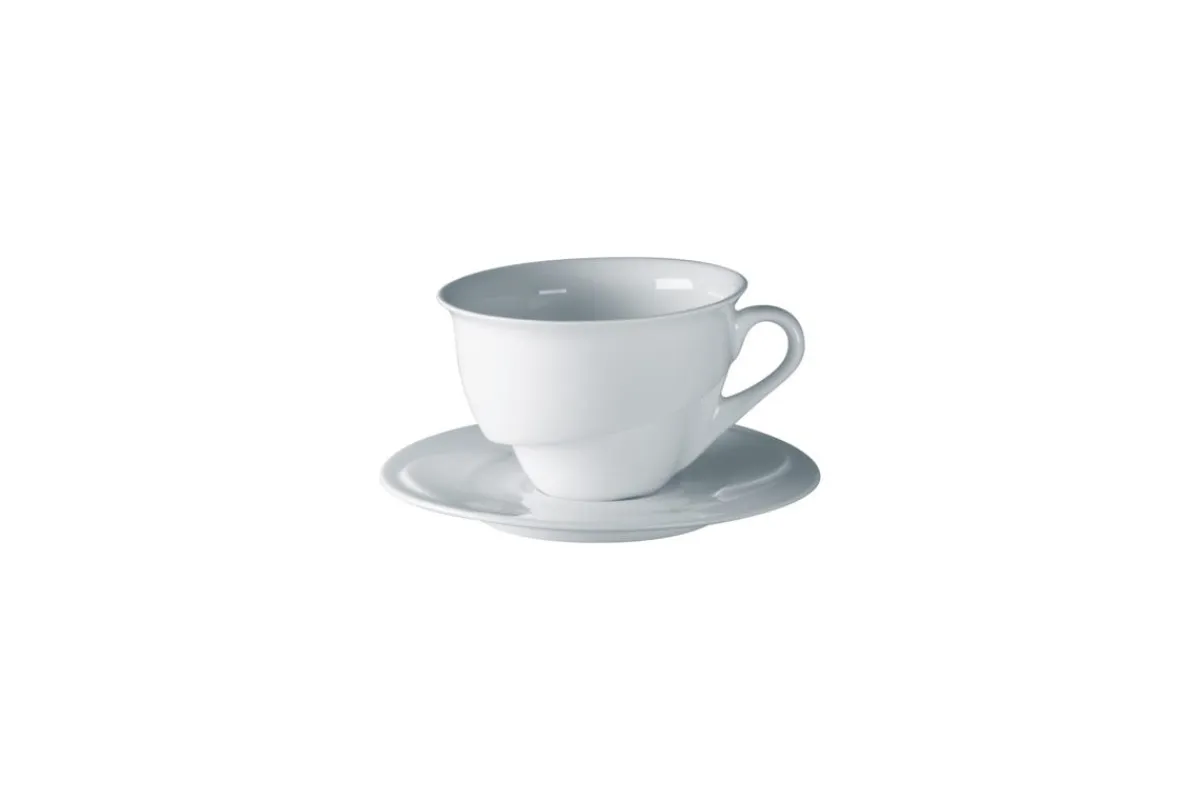 Sous-tasse à café lungo rond blanc porcelaine vitrifiée Ø 15 cm Delissea - RAK