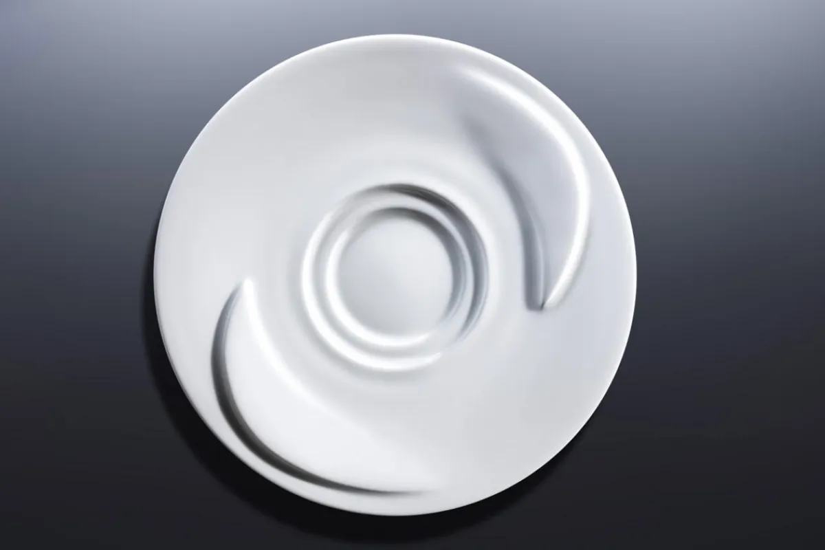 Sous-tasse à café lungo rond blanc porcelaine vitrifiée Ø 15 cm Delissea - RAK