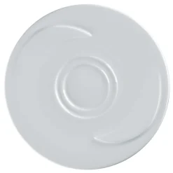 Sous-tasse à café lungo rond blanc porcelaine vitrifiée Ø 15 cm Delissea - RAK