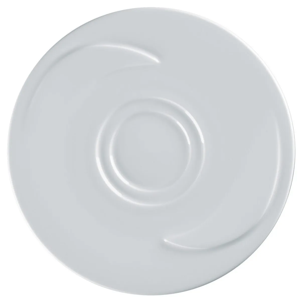 Sous-tasse à café lungo rond blanc porcelaine vitrifiée Ø 15 cm Delissea - RAK