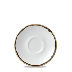 Sous tasse à café rond blanc porcelaine vitrifiée Ø 11,8 cm Harvest - DUDSON Clearance