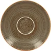 Sous tasse à café rond brun porcelaine vitrifiée Ø 17 cm Twirl - RAK