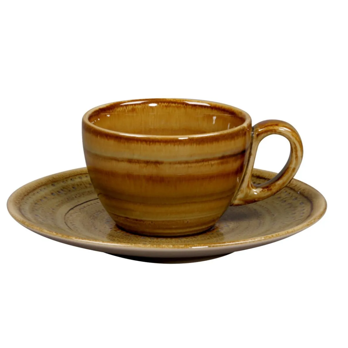RAK Sous tasse à café rond Garnet porcelaine vitrifiée Ø 15 cm stone Spot Best