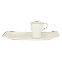 RAK Sous-tasse à café / thé gourmand rectangulaire ivoire porcelaine vitrifiée 26,1 cm Mazza Best