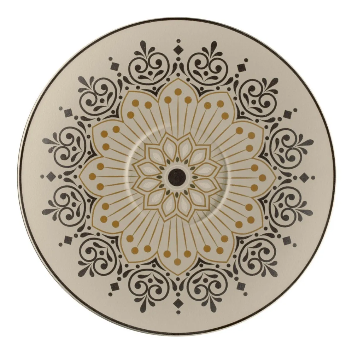 Sous tasse à café/thé rond Argila Décor Cartagena porcelaine Ø 17 cm Earth - RAK New