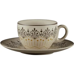 Sous tasse à café/thé rond Argila Décor Cartagena porcelaine Ø 17 cm Earth - RAK New
