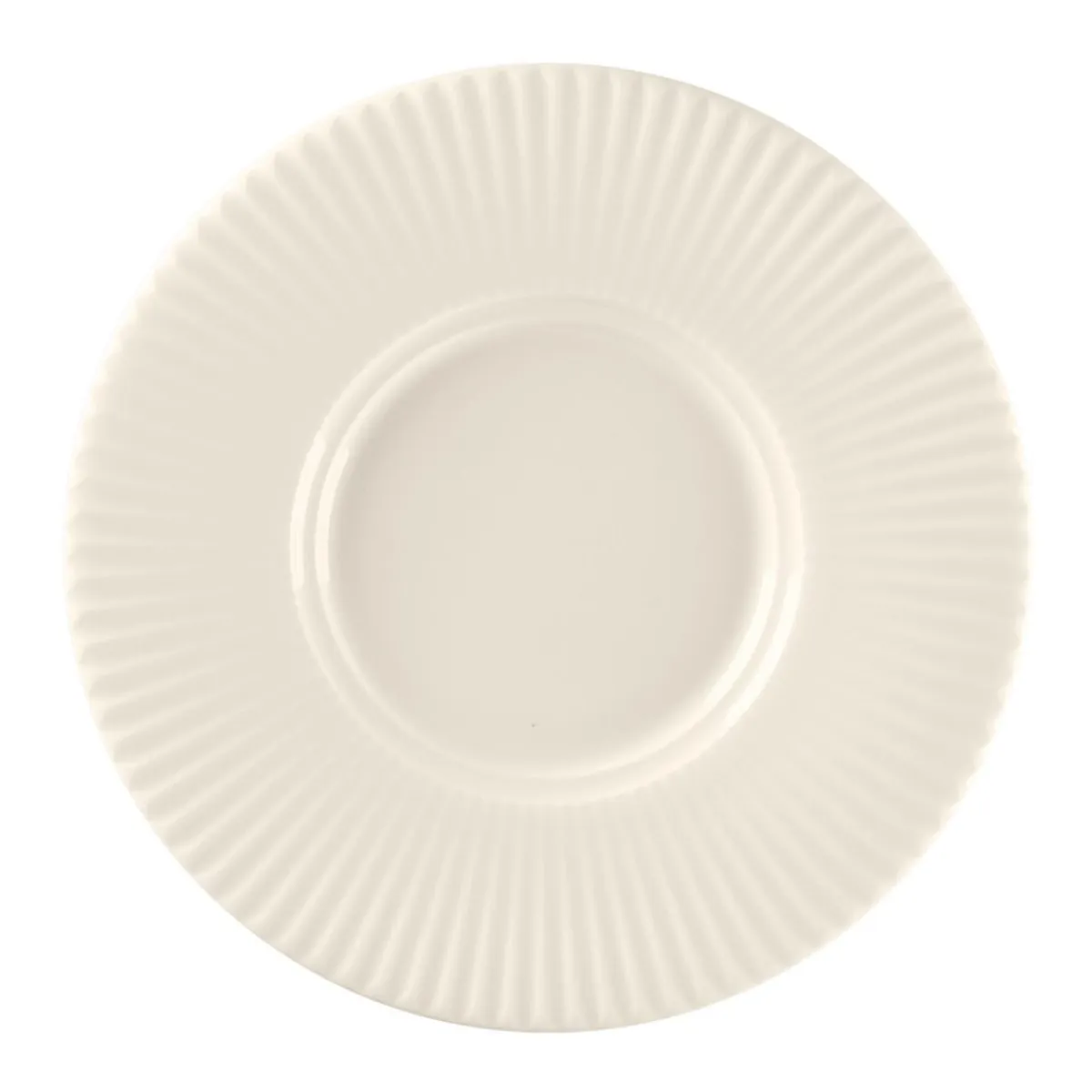 Sous tasse à café / thé rond blanc porcelaine bone china Ø 32,2 cm Spectra - RAK Clearance