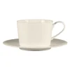 Sous tasse à café / thé rond blanc porcelaine bone china Ø 14,9 cm Fedra - RAK New