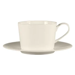 Sous tasse à café / thé rond blanc porcelaine bone china Ø 14,9 cm Fedra - RAK New