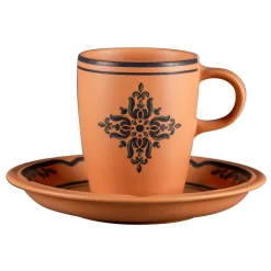 Sous tasse à café/thé rond Tero Décor Ostia porcelaine Ø 15 cm Earth - RAK Discount