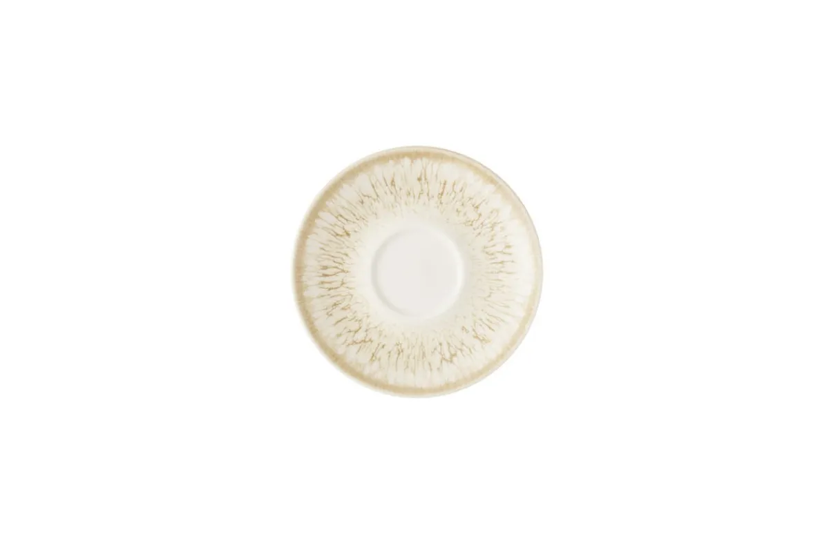 CHURCHILL Sous tasse à cappuccino rond Natural porcelaine vitrifiée Ø 15,6 cm Inked Lume Sale
