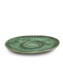 Sous tasse à cappuccino rond vert grès émaillé 14,5 cm Ø 14,5 cm Verde Lanza - SERAX Discount
