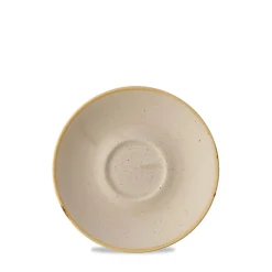 Sous-tasse à cappuccino / thé Nutmeg Cream porcelaine vitrifiée Ø 15 cm Stonecast Nutmeg - CHURCHILL Discount