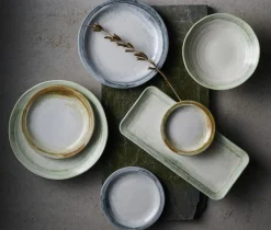 DUDSON Sous-tasse à cappuccino / thé rond vert porcelaine vitrifiée Ø 15,6 cm Finca Flint Best