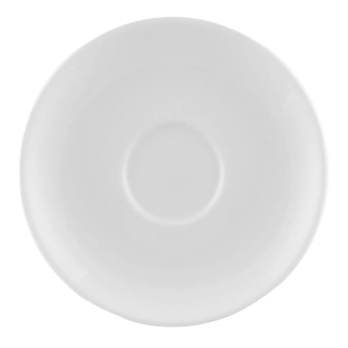 Sous-tasse à cappuccino / thé rond blanc porcelaine Ø 14 cm Emotions - PRO.MUNDI Discount