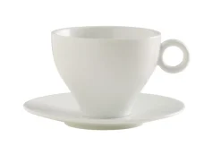 PRO.MUNDI Sous-tasse à cappuccino / thé rond blanc porcelaine Ø 15 cm Slim O Hot