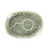 Sous tasse à déjeuner ovale Sage porcelaine vitrifiée 19 cm Krush - RAK Outlet