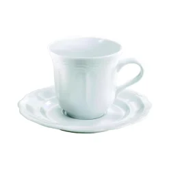PILLIVUYT Sous tasse à déjeuner rond blanc porcelaine culinaire Ø 17 cm Queen Ann Discount