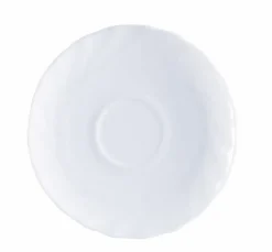 Sous-tasse à déjeuner rond blanc verre opal Ø 16 cm Trianon - ARCOROC Outlet