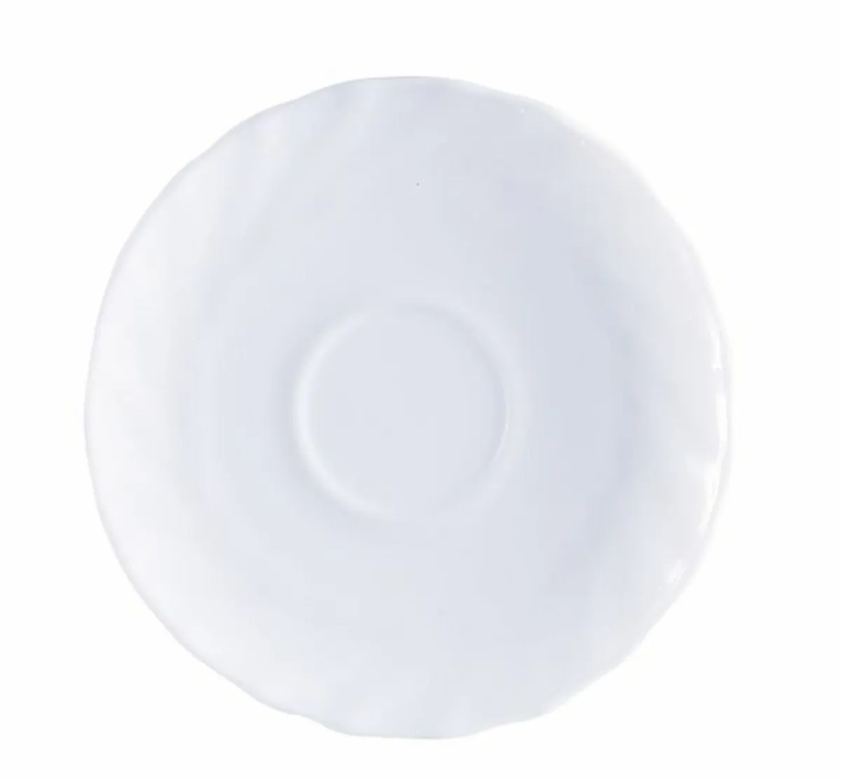 Sous-tasse à déjeuner rond blanc verre opal Ø 16 cm Trianon - ARCOROC Outlet
